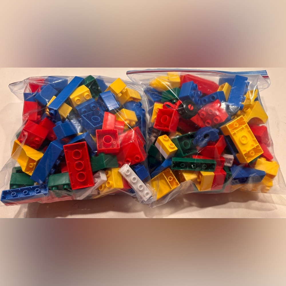 2 Gallon Bags Mixed Lot of Duplo Legos Building Blocks